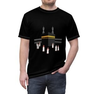 The Kaabah Unisex Cut & Sew Tee (AOP), Muslim T-Shirt