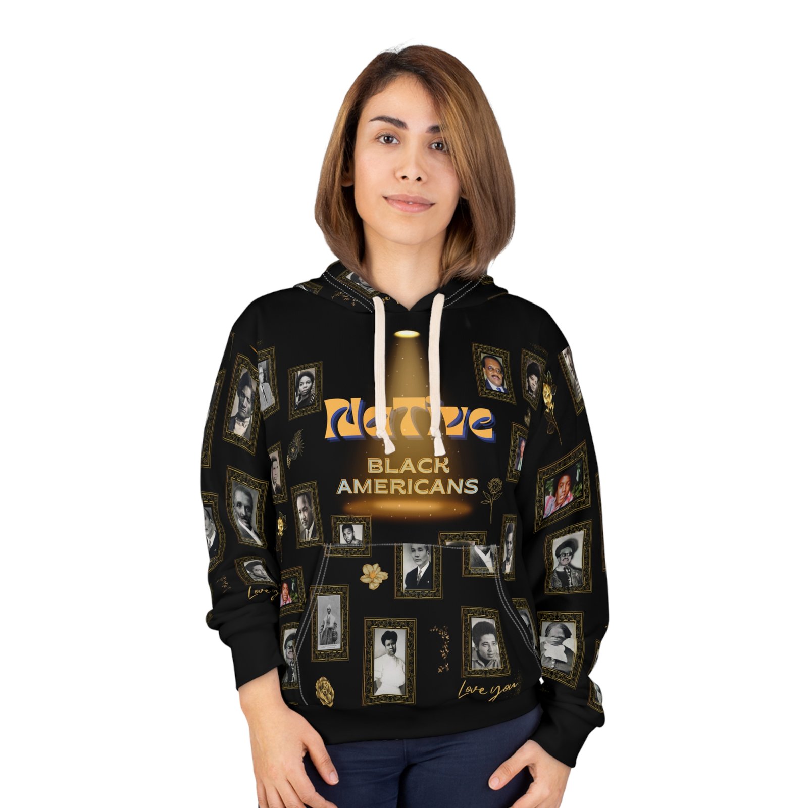 Native Black Americans (NBA) Unisex Pullover Hoodie (AOP) - Image 3