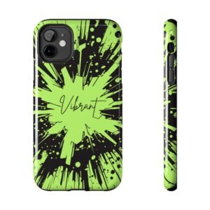 Vibrant Neon Green Tough Phone Cases, Crack Proof iPhone & Samsung Cases, Protective Phone Covers, Durable Tech Accessories,