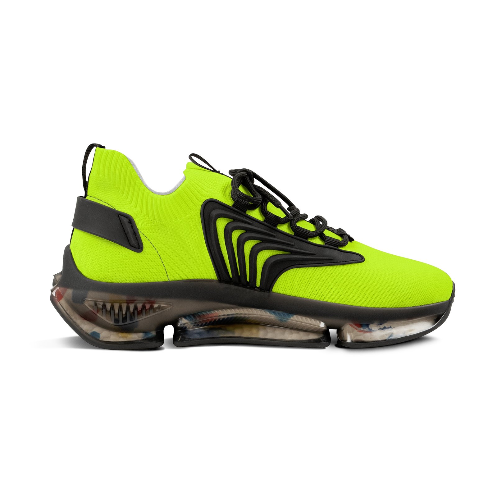 Melvino Mann Neon Green Mesh Sneakers Men’s Mesh Sneakers | Bright Green Athletic Running Shoes - Image 4