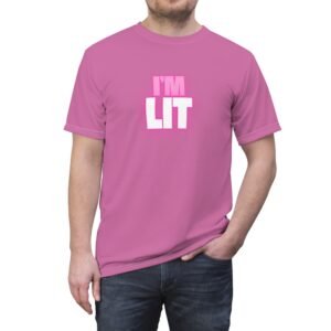 Trendy 'I'M LIT' Unisex Tee, Casual Graphic T-Shirt, Party Wear, Gift Idea for Friends, Street Style T Shirt