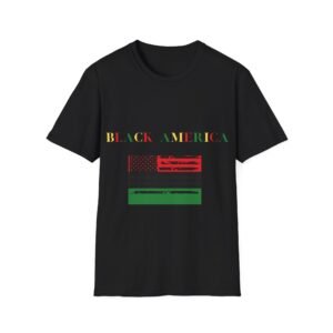 Black America Unisex Softstyle T-Shirt | Black American T-Shirt | African American T-Shirt