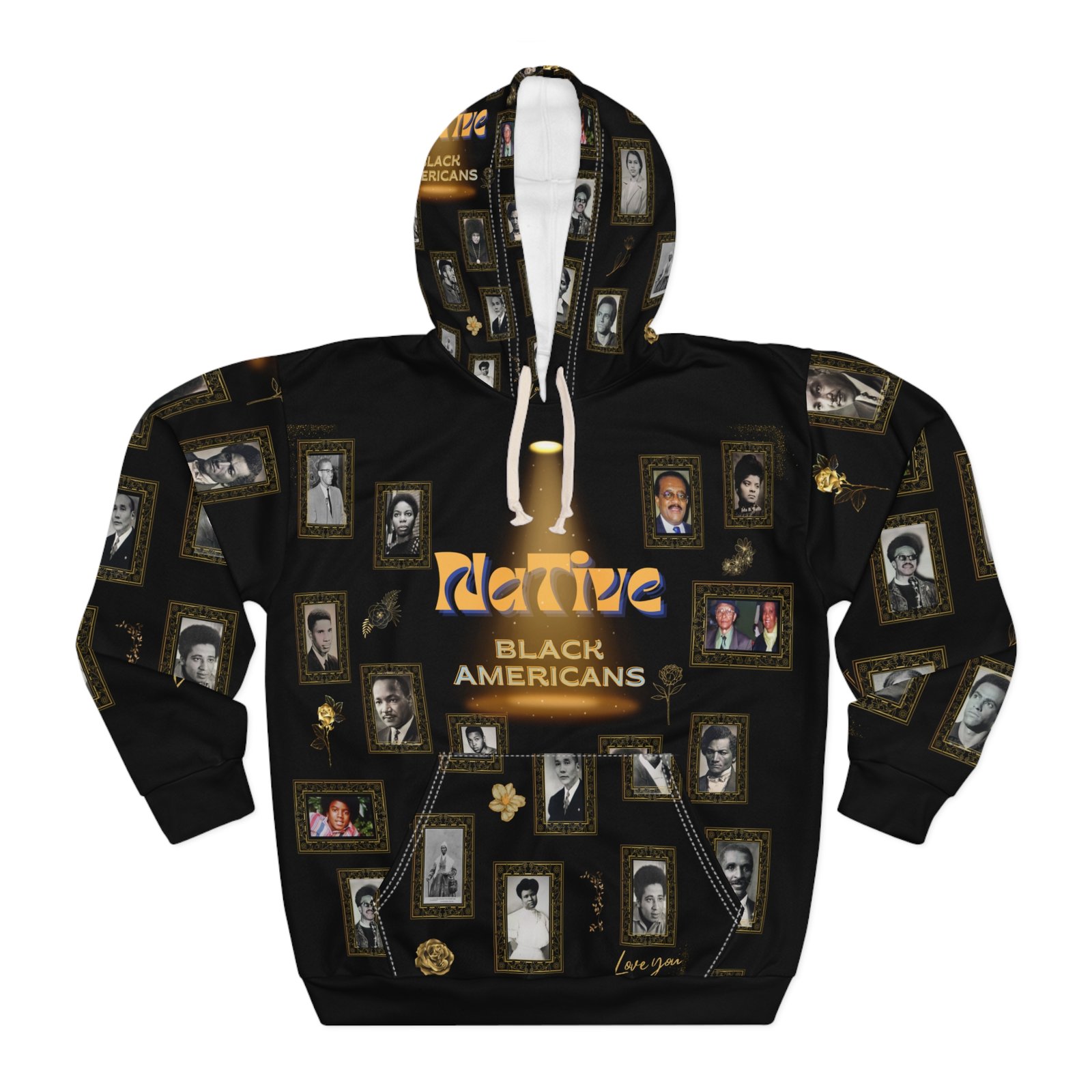 Native Black Americans (NBA) Unisex Pullover Hoodie (AOP)