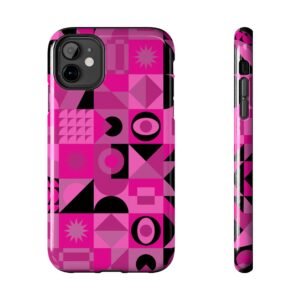 Pink Symbolism Crack Proof Tough Phone Cases, iPhone Symbolism Protective Phone Case - Durable Phone Covers, Shockproof Phone