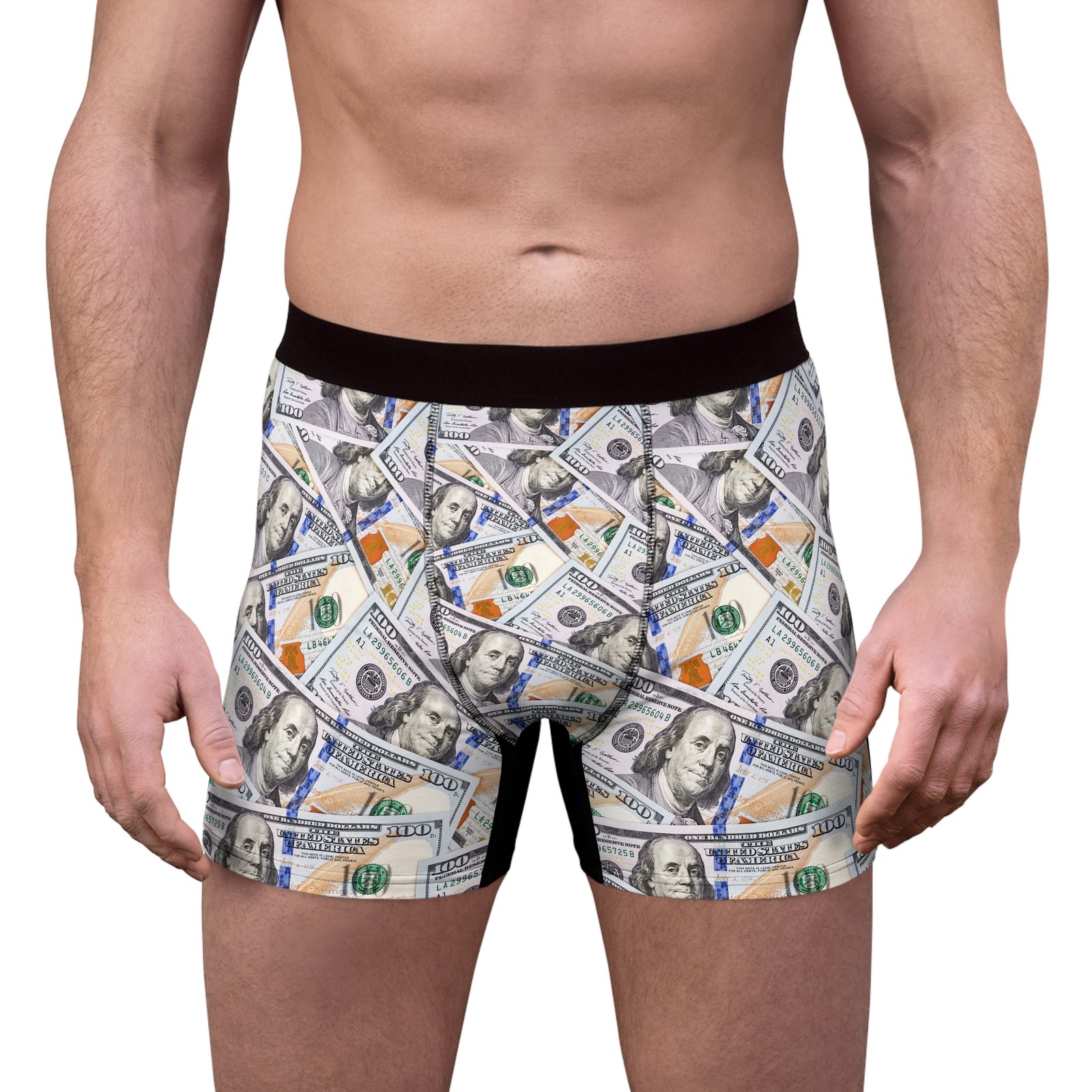 Men's Money Boxer Briefs (AOP) | Men's Cash Money Underwear | Cash Money Boxer Briefs | - Image 3