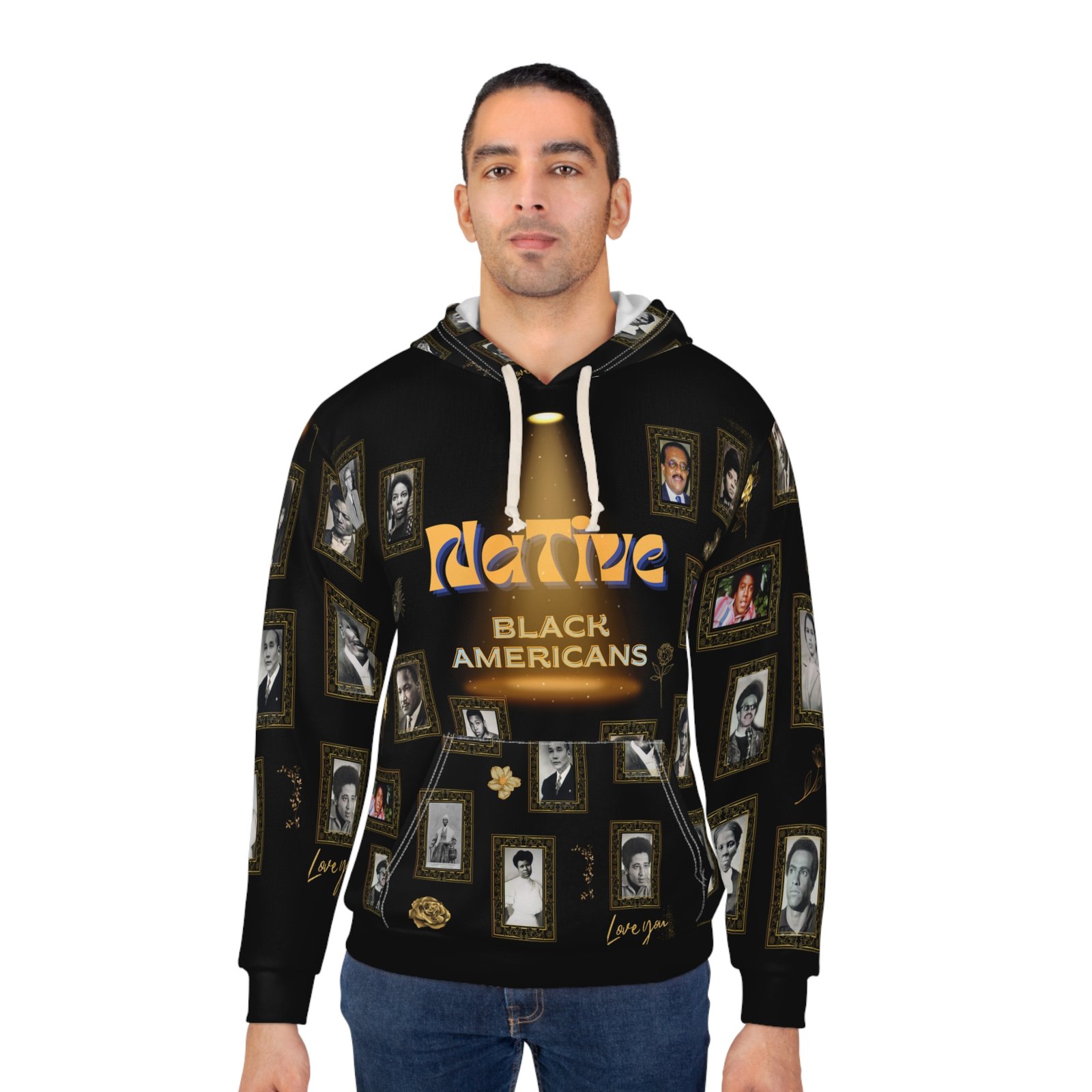 Native Black Americans (NBA) Unisex Pullover Hoodie (AOP) - Image 4