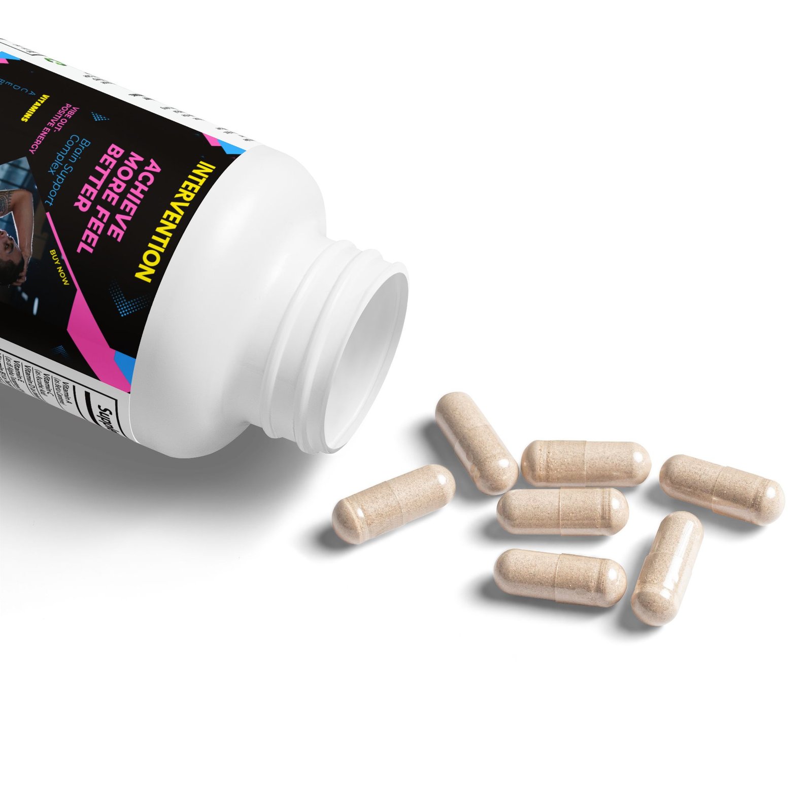 Intervention Brain Support Complex Supplement (60 Capsules) Good Vibes Positive Energy - Image 5