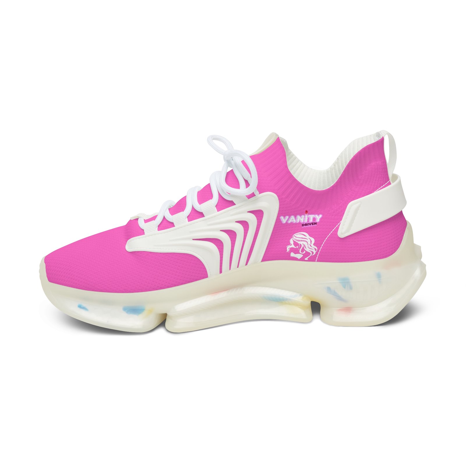 Vanity Driven Brand Pink Mesh Women's Sneakers — Lightweight Breathable Athletic Shoes - Image 3