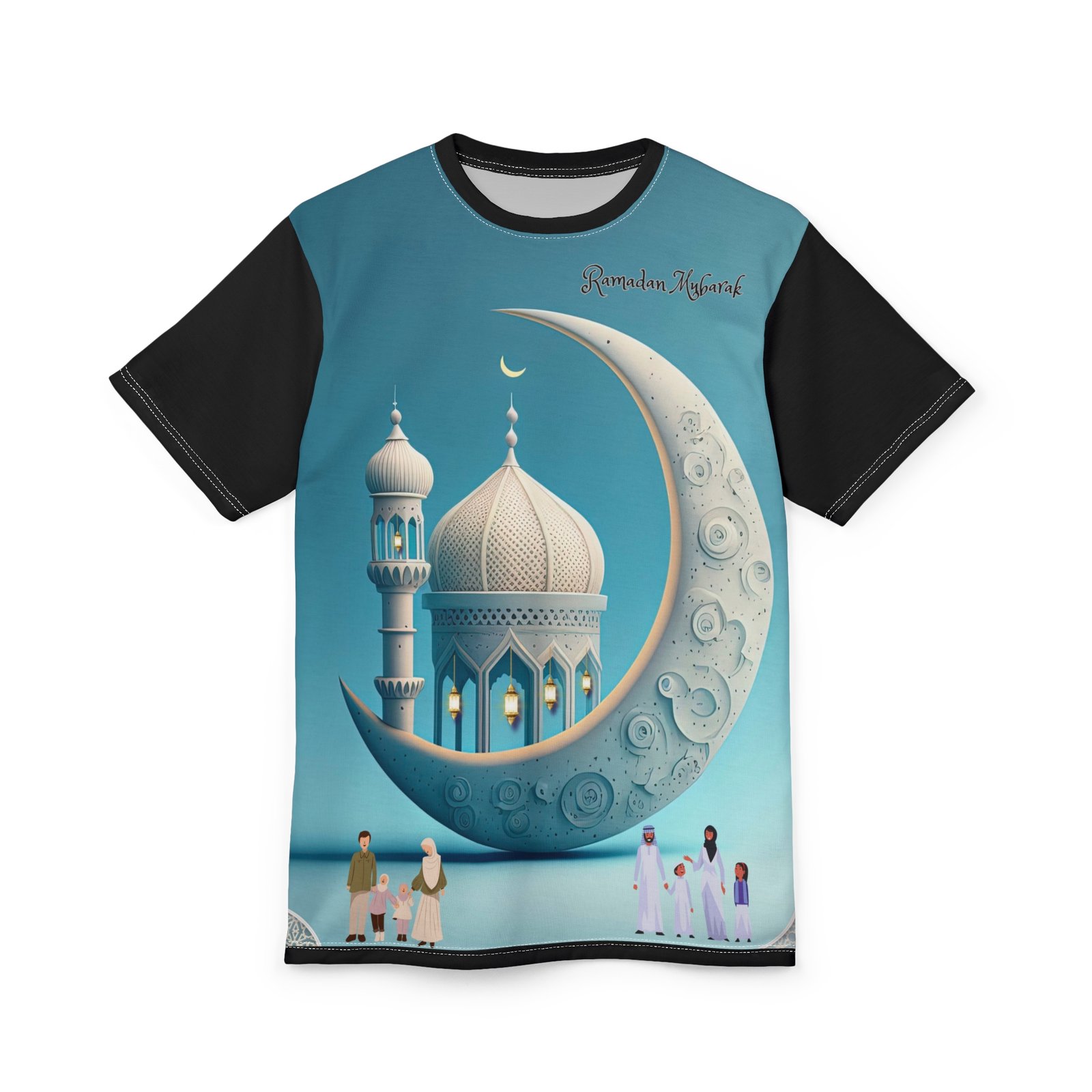 Ramadan Mubarak Unisex Tee | Eid Gift | Muslim T-Shirt | Islamic Shirt, Islamic Holiday Gift, Muslim Apparel, Ramadan Shirt, - Image 2