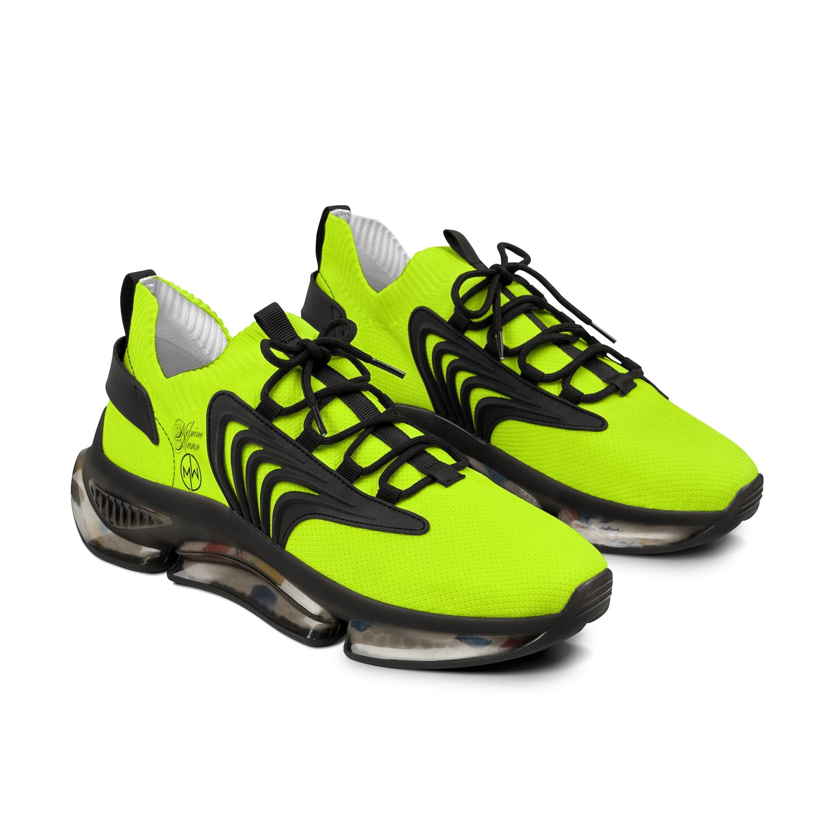 Melvino Mann Neon Green Mesh Sneakers Men’s Mesh Sneakers | Bright Green Athletic Running Shoes