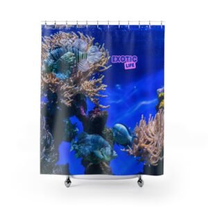 Exotic Life Aquarium Coral Shower Curtain — 'Exotic Life' Ocean Reef Bathroom Decor