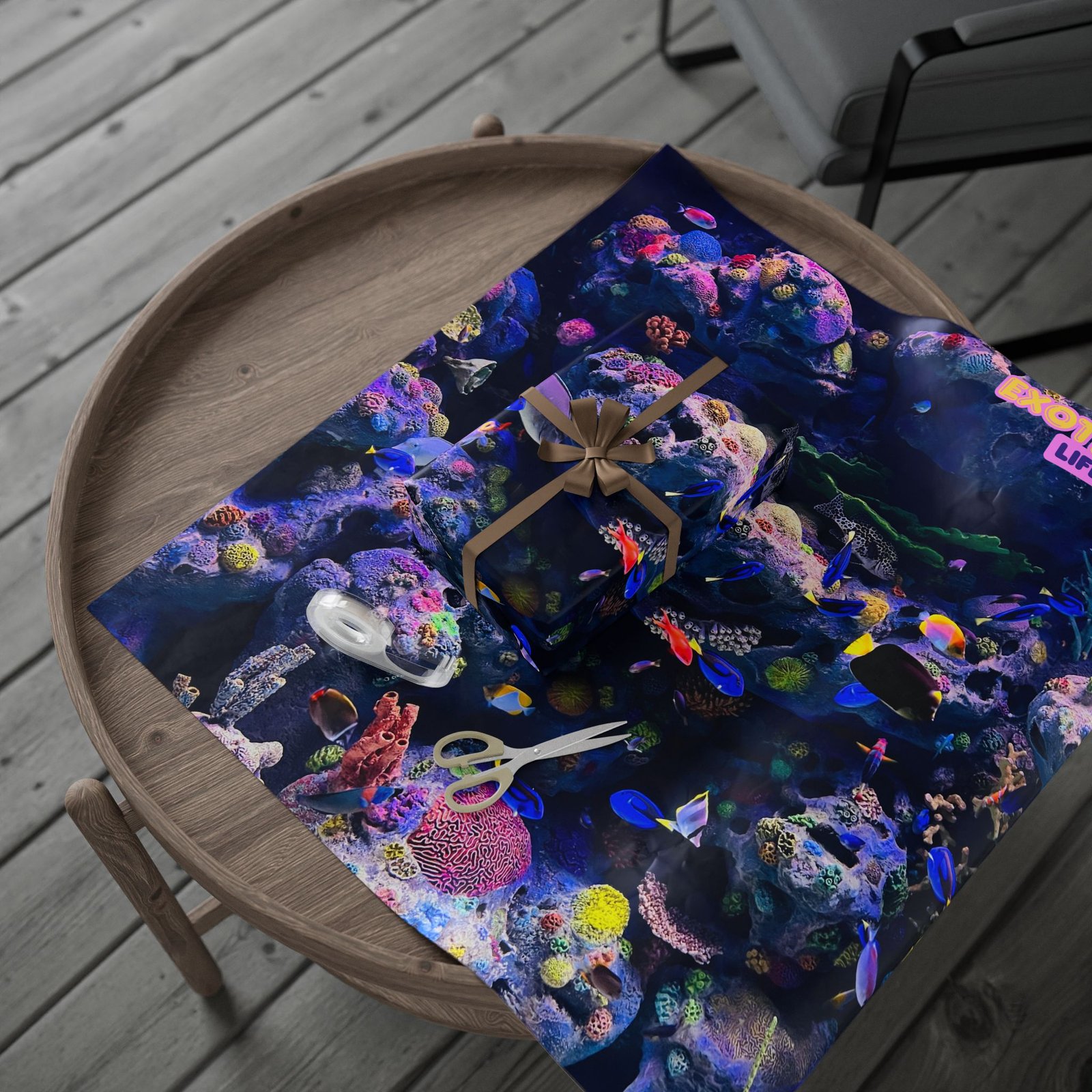 Exotic Life Coral Reef Wrapping Paper — Vibrant Underwater Gift Wrap - Image 8