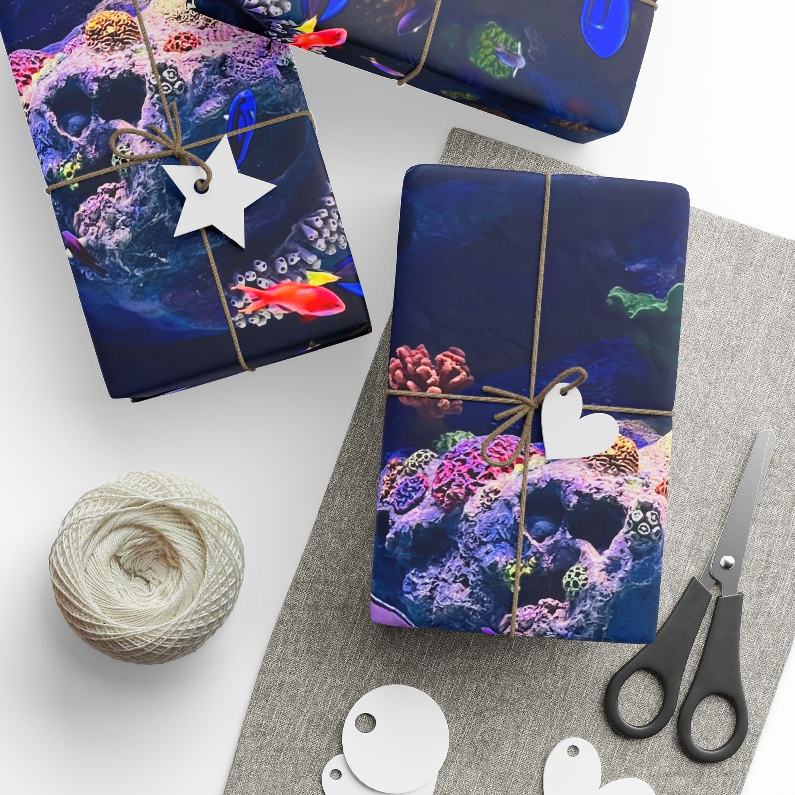 Exotic Life Coral Reef Wrapping Paper — Vibrant Underwater Gift Wrap - Image 3