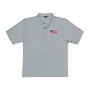 American Men Brand Casual Button Down Shirt — Embroidered American Flag & Stitched Letterings