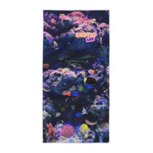 Exotic Life Coral Reef Beach Towel | Exotic Coastal Luxury Beach Towel